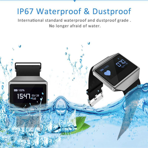 New Luxury Intelligent Heart Rate Blood Pressure Smart Watch Bracelet with Pedometer Call Reminder