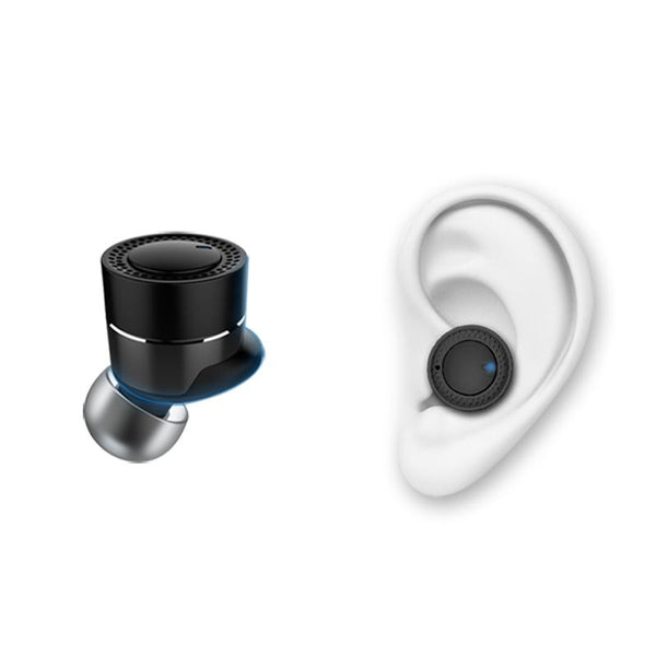 New Dual Dynamic Luxury Mini Wireless Bluetooth Sports Earphone In-Ear Earbuds with Charging Box & Active Noise Cancelling