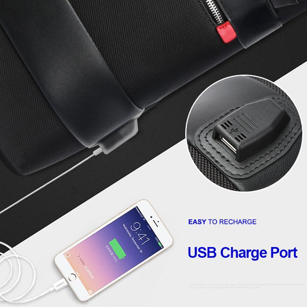 New Traveler Capacity USB External Charge 15.6 Inch Laptop Anti-theft Shoulders Waterproof Backpack