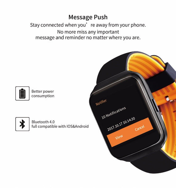 New Bluetooth Sports Smartwatch Heart Rate Blood Pressure Monitor Smart Band for Android IOS