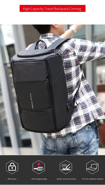 New High Capacity USB Recharging Backpack 180 Degree Travel Bag Fit for 17.3 Inches Laptop New Design Bag