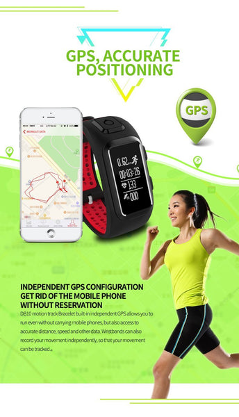 New GPS Sports Smart Band Heart Rate Sleep Monitor Smart Wristband IP68 Waterproof Call SMS Display Smart Bracelet