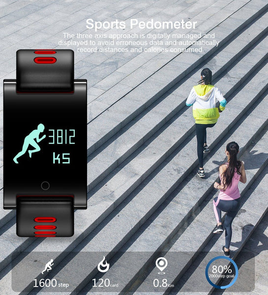 New Heart Rate Smart Watch With Blood Pressure Monitor Fitness Tracker Smartwatch IP67 Waterproof for Apple Android Windows