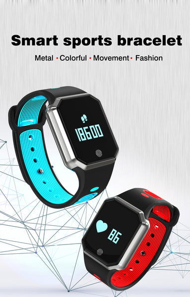 New Stylish Smart Wristband Heart Rate Monitor Fitness Tracker Waterproof Smart Watch
