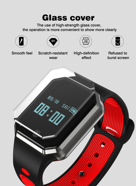 New Stylish Smart Wristband Heart Rate Monitor Fitness Tracker Waterproof Smart Watch