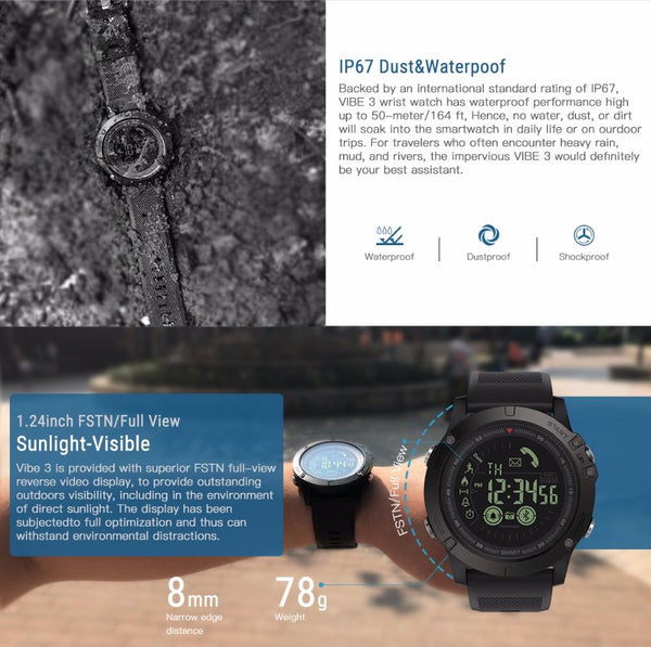 New Outdoor Rugged Smartwatch with Professional Waterproof Smart Watch for IOS and Android