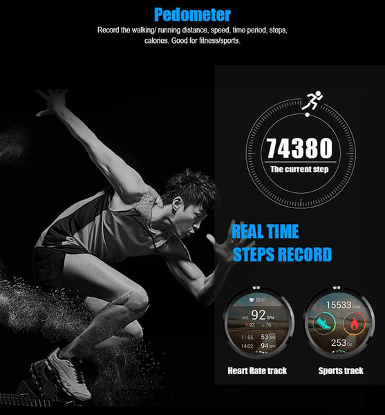 New Gesture Motion Bluetooth Heart Rate Monitor Smart Watch 128MB RAM 64MB ROM with Speaker Microphone