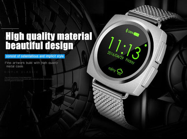 New Gesture Motion Bluetooth Heart Rate Monitor Smart Watch 128MB RAM 64MB ROM with Speaker Microphone
