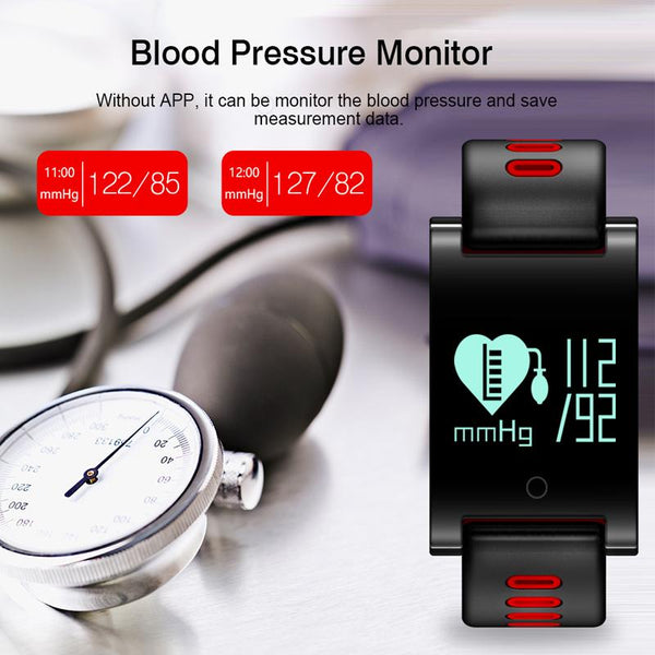 New Heart Rate Smart Watch With Blood Pressure Monitor Fitness Tracker Smartwatch IP67 Waterproof for Apple Android Windows