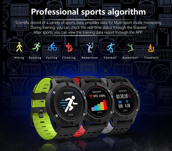 New OLED Real-time Heart Rate Sleep Monitor GPS Multi-Sport Mode Outdoor Altimeter Bluetooth Smart Watch IOS Android
