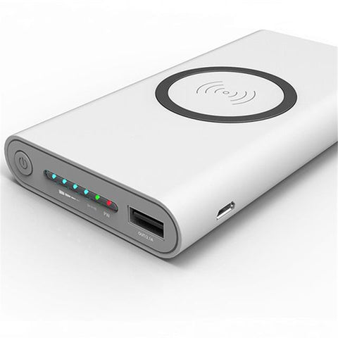 New Model Qi Wireless Charger Fast Charge Power Bank External Battery 10000mah For Samsung Galaxy & iPhone Series