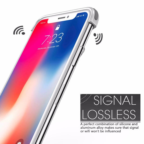 New Dynamic Metal Luxury Ultra Slim Light Protective Shell Case Cover for iPhone X Metal Bumper