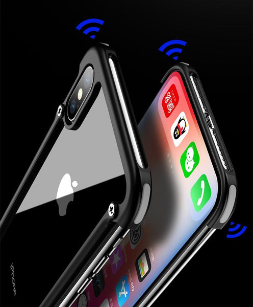 New Dynamic Metal Luxury Ultra Slim Light Protective Shell Case Cover for iPhone X Metal Bumper