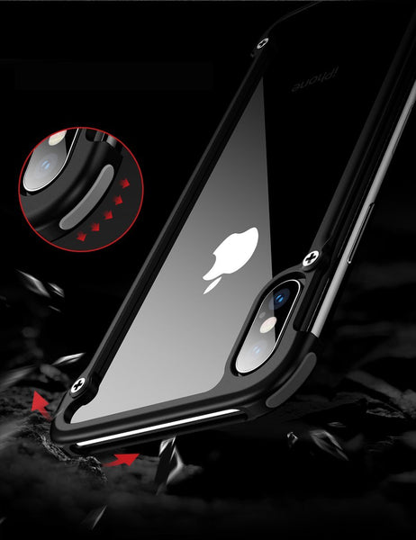 New Dynamic Metal Luxury Ultra Slim Light Protective Shell Case Cover for iPhone X Metal Bumper