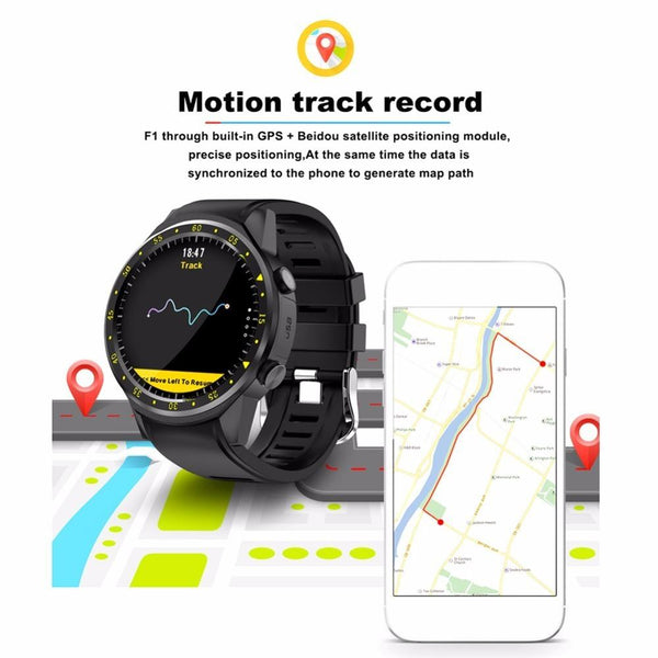 New 1.3 Inch Bluetooth Full Round IPS Touch Screen Smart GPS Sports Watch Phone for IOS Android