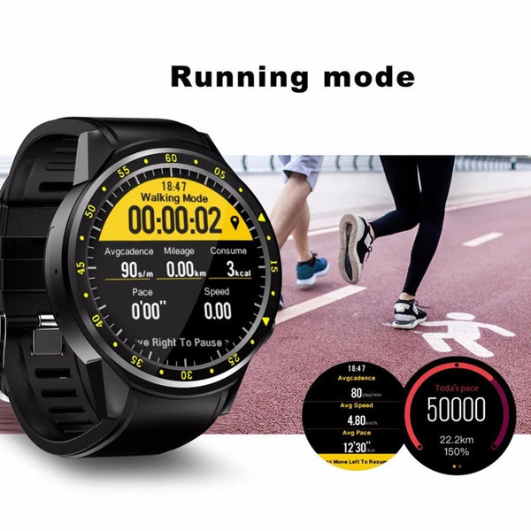 New 1.3 Inch Bluetooth Full Round IPS Touch Screen Smart GPS Sports Watch Phone for IOS Android