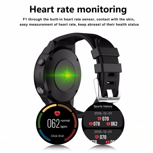 New 1.3 Inch Bluetooth Full Round IPS Touch Screen Smart GPS Sports Watch Phone for IOS Android
