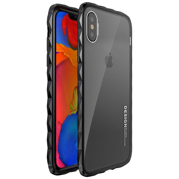 New Diamond-Patterned Class Protection Luxury Aluminum Metal Bumper Frame for iphone X
