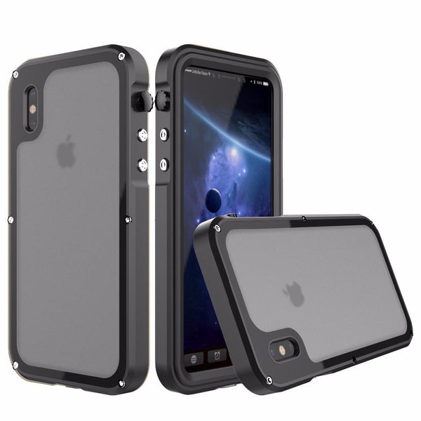 New Luxury Heavy Duty Hybrid Cover Metal Coque Armor Shockproof Aluminum Case for iPhone X 10