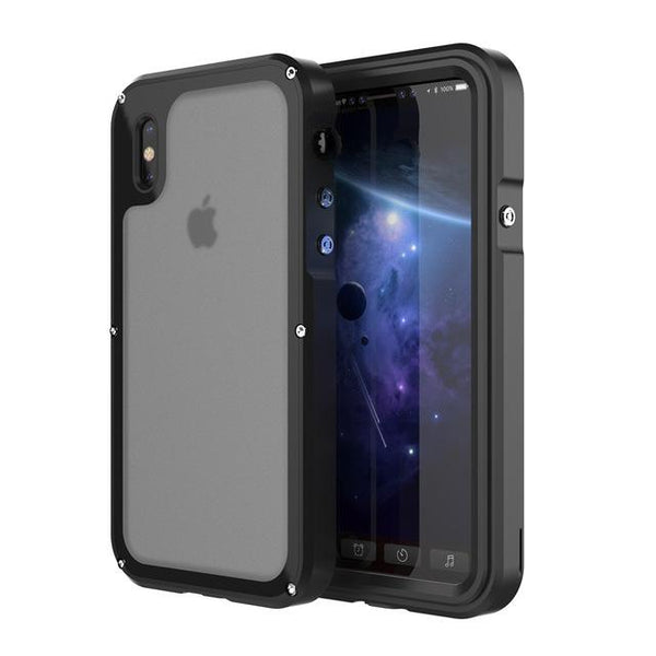 New Luxury Heavy Duty Hybrid Cover Metal Coque Armor Shockproof Aluminum Case for iPhone X 10