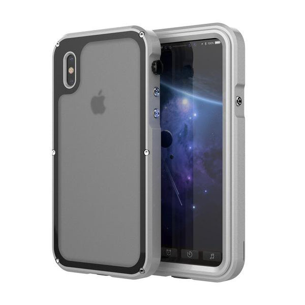 New Luxury Heavy Duty Hybrid Cover Metal Coque Armor Shockproof Aluminum Case for iPhone X 10