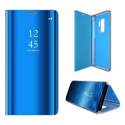New Luxury Protective Flip Phone Case Mirror Clear View Cover with Stand for iPhone 16 15 14 13 Pro Max Series