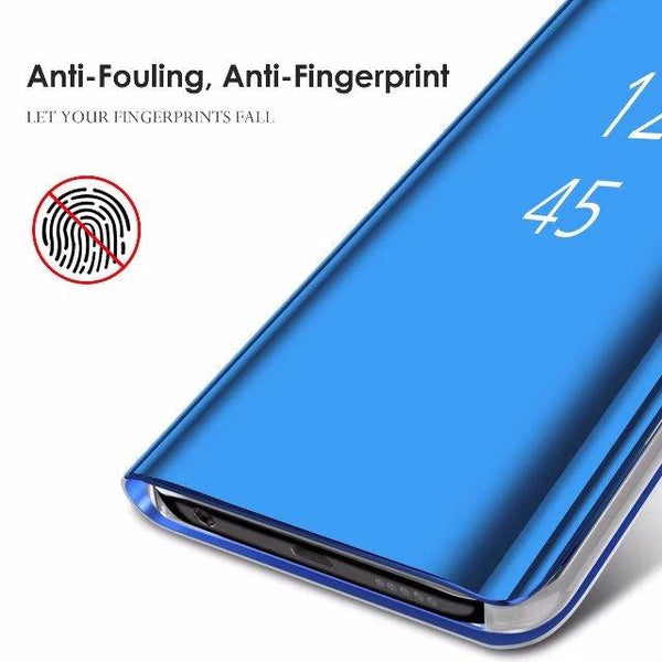 New Luxury Protective Flip Phone Case Mirror Clear View Cover with Stand for iPhone 16 15 14 13 Pro Max Series