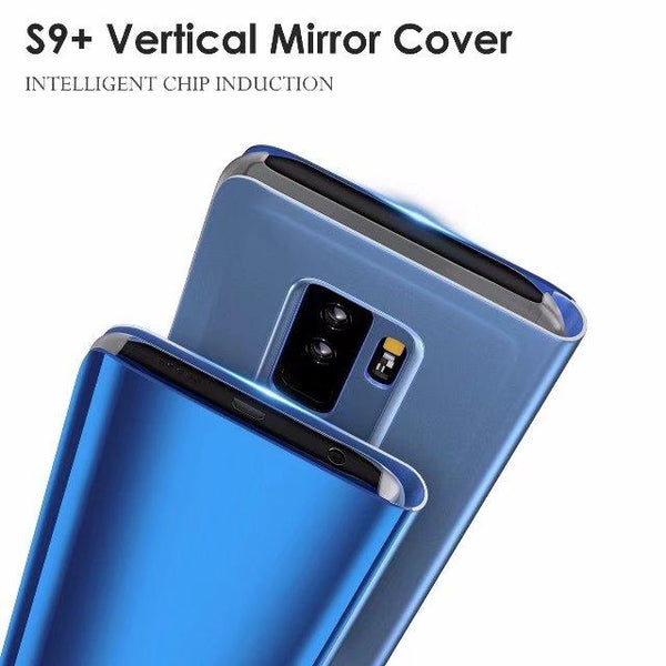 New Luxury Protective Flip Phone Case Mirror Clear View Cover with Stand for iPhone 16 15 14 13 Pro Max Series