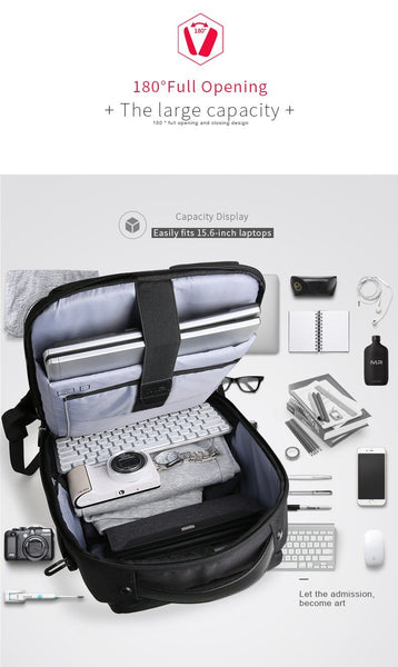 New Smart USB Charging Men's Backpack Bag for 15.6 Inch Laptop Backpack High Capacity Men Travel Backpack