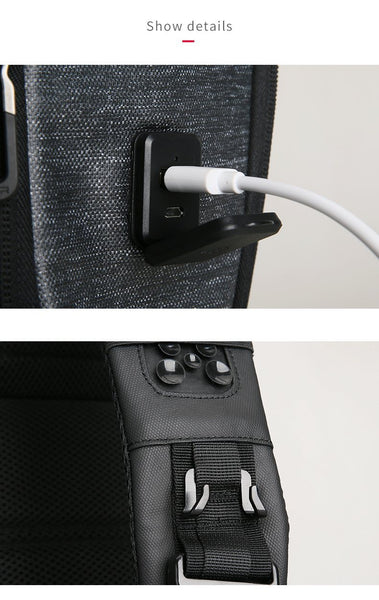 New Smart USB Charging Men's Backpack Bag for 15.6 Inch Laptop Backpack High Capacity Men Travel Backpack