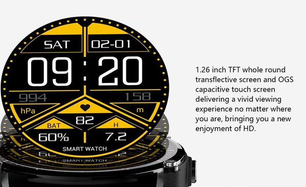 New Super Sport GPS Smart Watch IP68 Waterproof with Bluetooth Heart Rate Fitness Tracker