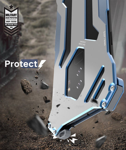 New Luxury Design Metallic Protective Armor Bumper Case for Samsung Galaxy S20 / S10 / Note 10 Series