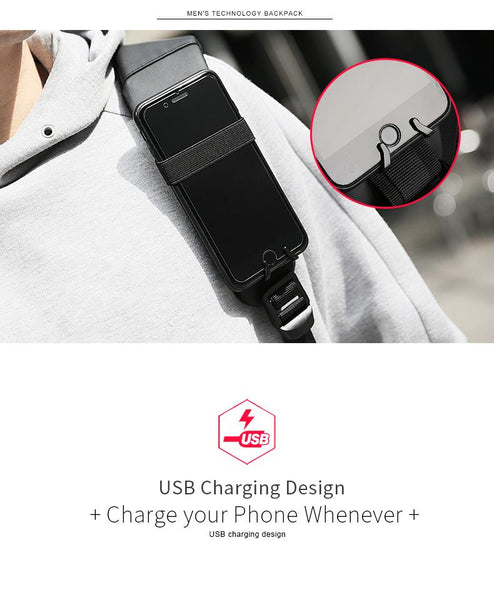 New Traveler's Multifunction USB Charging Backpack Large-Capacity 15.6 Inch Laptop Men Travel Business Backpack