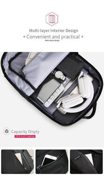 New Traveler's Multifunction USB Charging Backpack Large-Capacity 15.6 Inch Laptop Men Travel Business Backpack