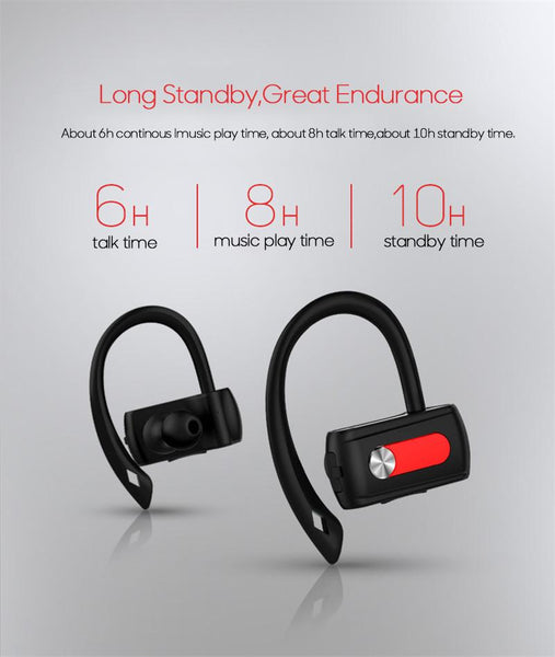 New TWS Sports Bluetooth Earphones with Microphone Wireless Headsets Ear Hook Waterproof Earbuds for Mobile Phones