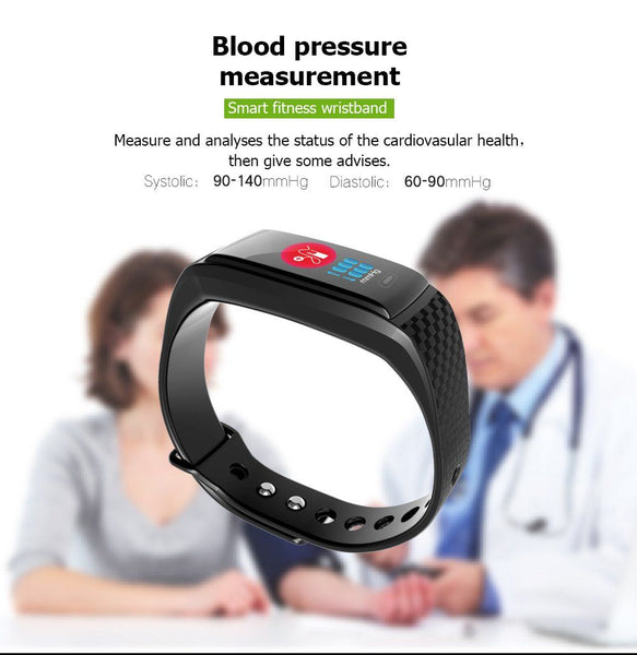 New Fitness Smart Bracelet Waterproof Real-Time Monitor Dynamic Heart Rate Sport  Fitness Wristband Support USB-Charge Watch