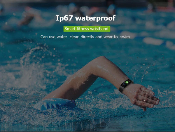 New Fitness Smart Bracelet Waterproof Real-Time Monitor Dynamic Heart Rate Sport  Fitness Wristband Support USB-Charge Watch