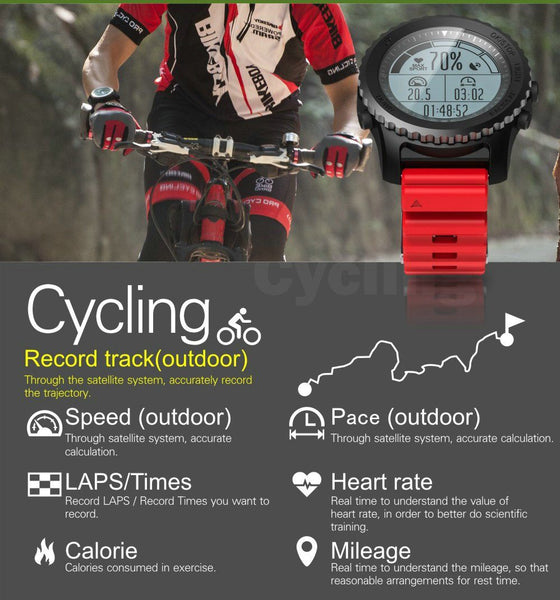 New GPS Sport Smart Watch Waterproof Sleep Heart Rate Monitor Thermometer Altimeter Pedometer GPS Smartwatch for IOS Android Windows