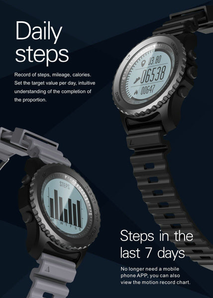 New GPS Sport Smart Watch Waterproof Sleep Heart Rate Monitor Thermometer Altimeter Pedometer GPS Smartwatch for IOS Android Windows