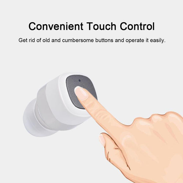New TWS True Wireless Bluetooth 4.2 Earphone IPX7 Waterproof In-Ear Mini Stereo Earbuds Sports Headset w/ Mic 2100mAh Power Bank