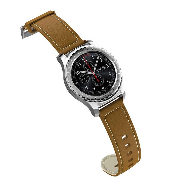 New Leather-Banded Smartwatch with 1.3 Inch Heart Rate Monitor Anti-Lost Support SIM/TF Card Smart Watch for IOS Android Windows