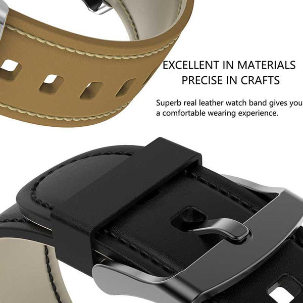 New Leather-Banded Smartwatch with 1.3 Inch Heart Rate Monitor Anti-Lost Support SIM/TF Card Smart Watch for IOS Android Windows