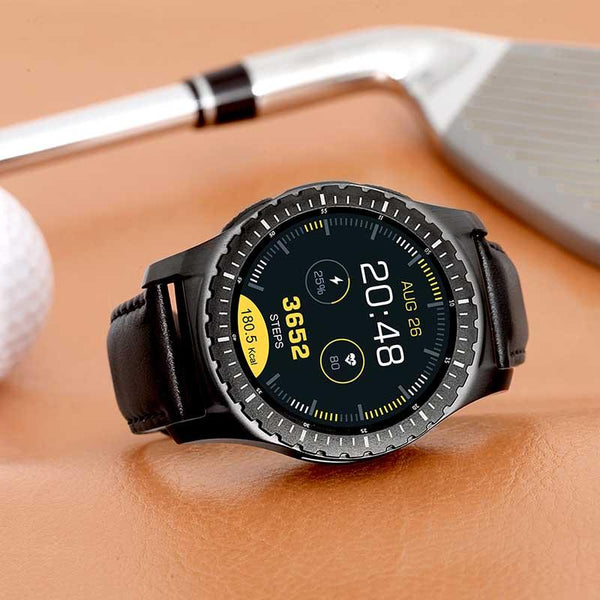 New Leather-Banded Smartwatch with 1.3 Inch Heart Rate Monitor Anti-Lost Support SIM/TF Card Smart Watch for IOS Android Windows