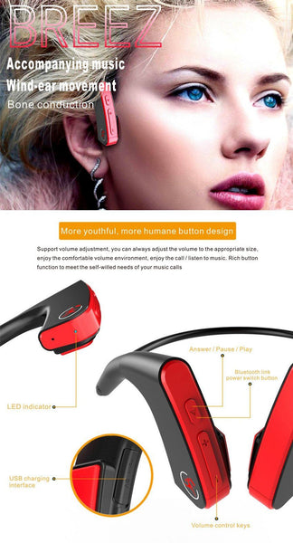 New Open Ear Bluetooth Headphones Bone Conduction Wireless Headset Auriculare Outdoor Sports 3D Stereo Ear Hook