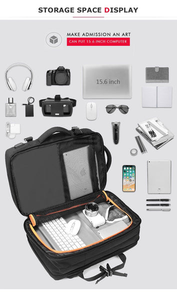 New Multifunctional 15.6 Inch Laptop Backpack Large Capacity USB Charging Travel Backpack