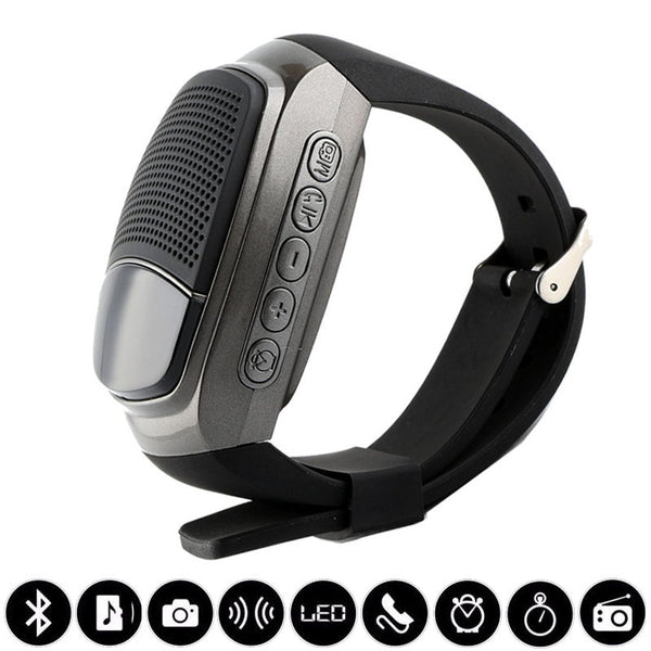New Bluetooth Speaker Hands-Free Wireless Speakers Smart Watch With FM Radio Time Display