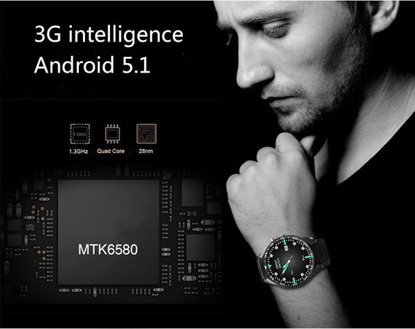 New Luxury Sports Smart Watch with 3G GPS WIFI Touch Screen Call Reminder Android 5.1 Wearable Devices