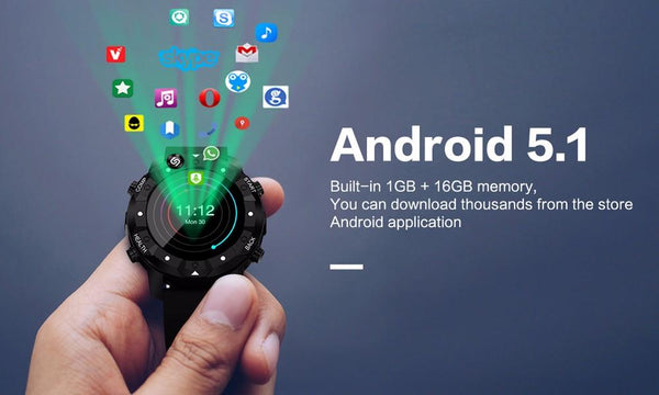 New Super Sport Bluetooth Smartwatch Phone 1.39" Screen Android 5.1 GPS Wristwatch