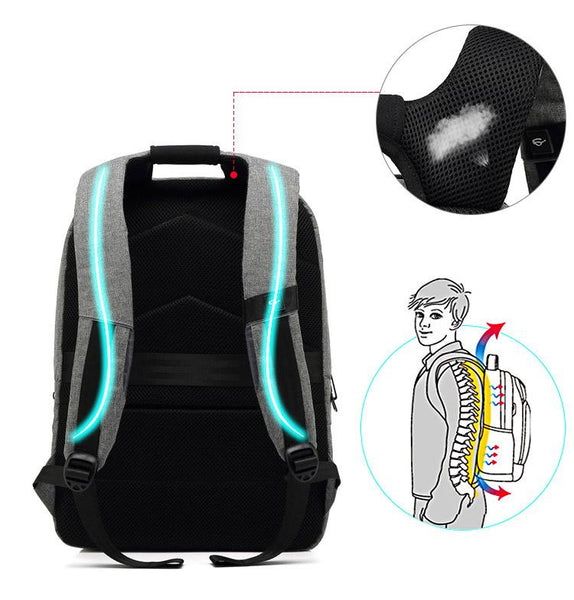 New Large Capacity 15.6 Inch Nylon Water-Repellent Laptop Business Casual Travel Computer Bag Smart Backpack