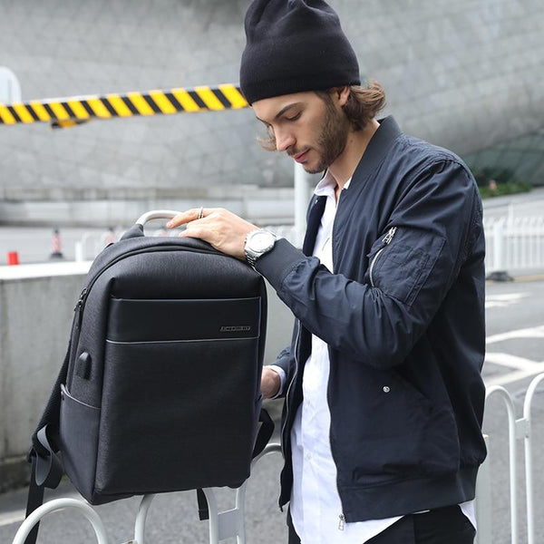 New Laptop Backpack USB Charging Business Traveling Waterproof Casual Style Computer Bag